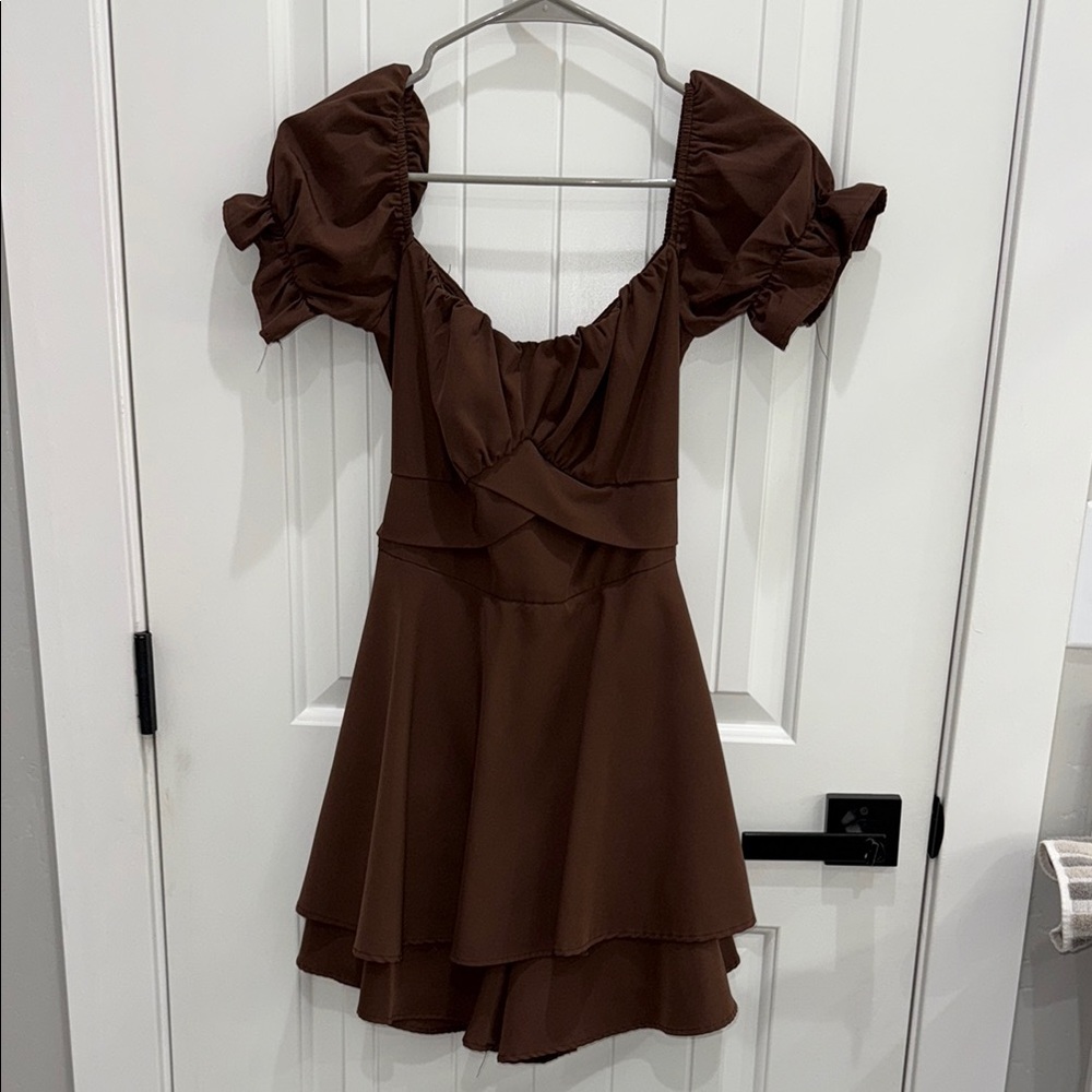 Elegant skort Brown Women's romper